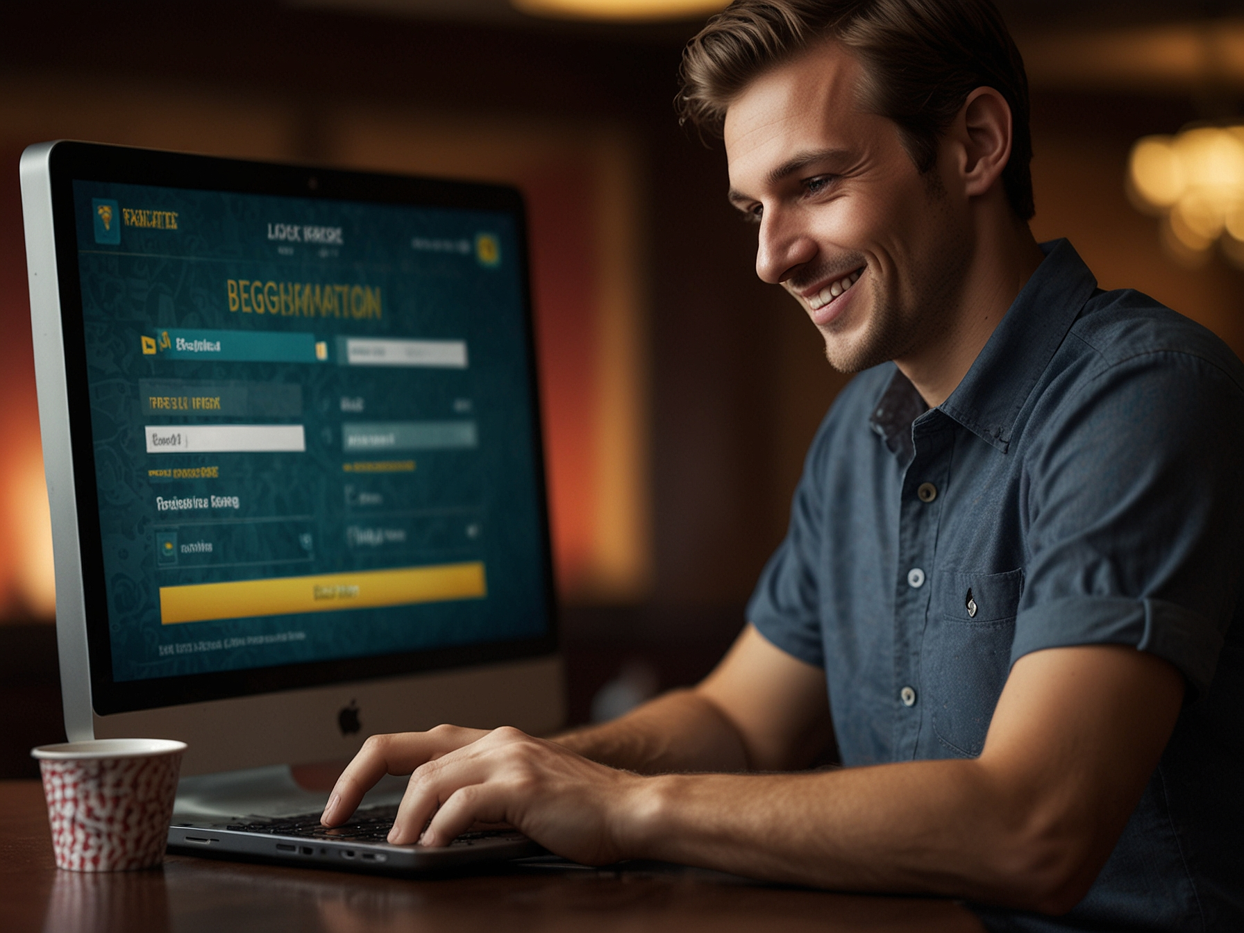 Registrierung Formular auf Laptop