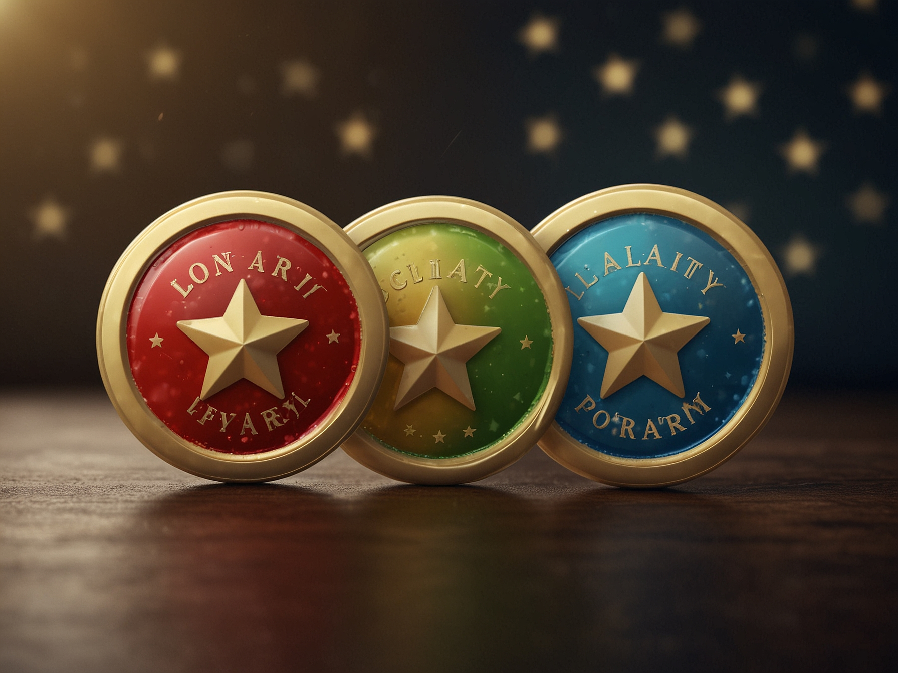 Treueprogramm Icon mit Sternen